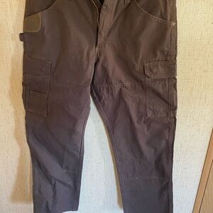 Wrangler Dark Brown Cargo Work Pants